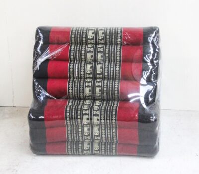 3 Fold Mattress -black/red elephants