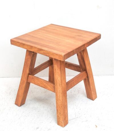 Wooden stool-medium square top.