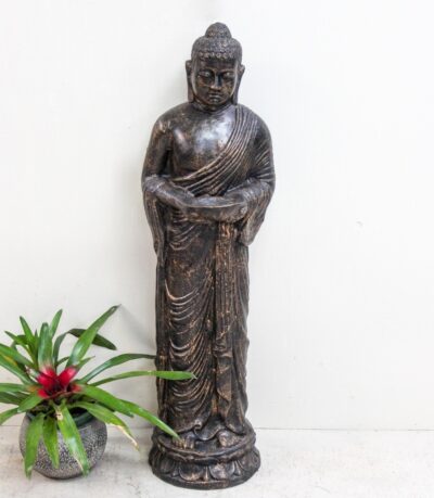 # 20 Standing Buddha. Black/Gold.