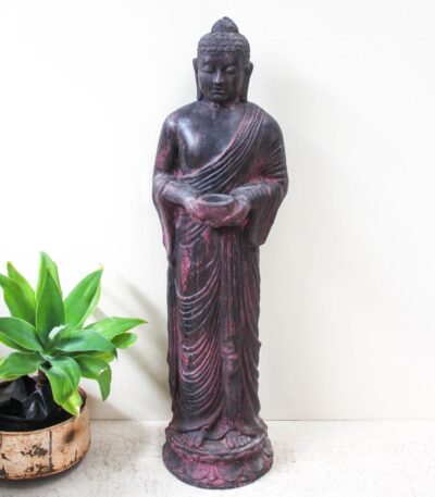 # 20 Standing Buddha. Black/Red.