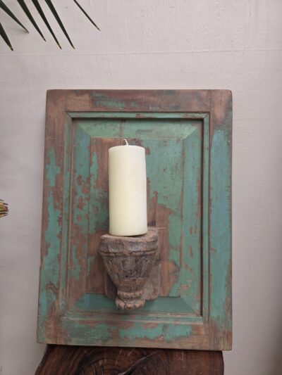Candle board-mint green.