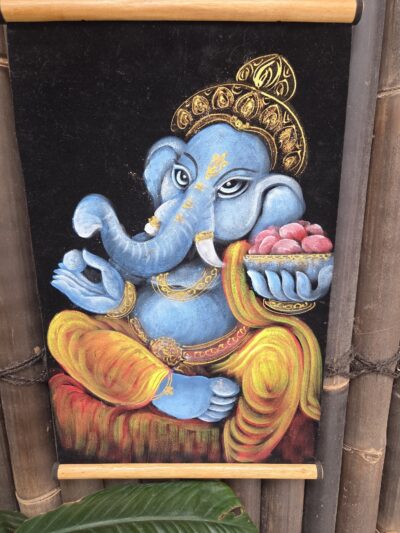 Velvet Scroll- Small Ganesh.