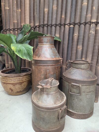 Vintage Milk Cans. Large