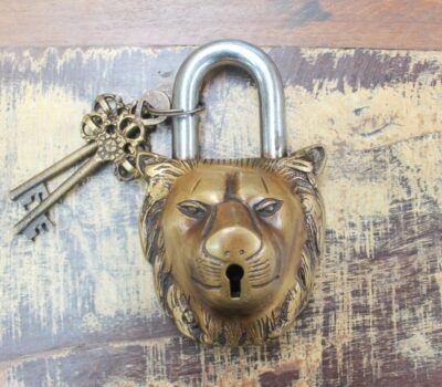 Padlock-Brass Lion.