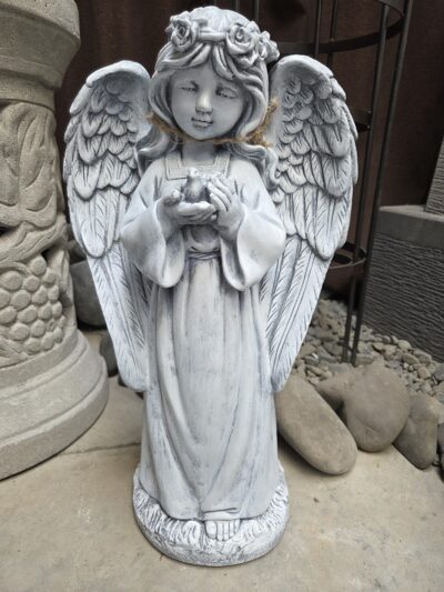 Angel -small with bird.