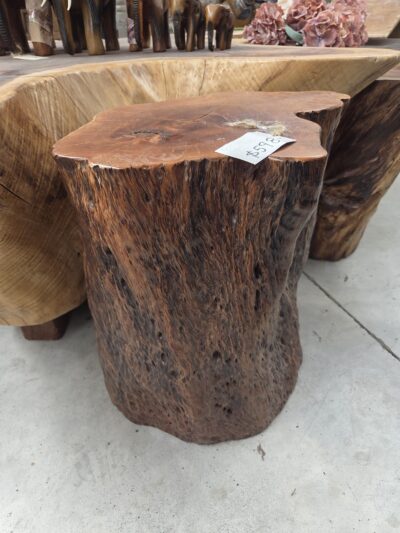 Rosewood log stool/side table