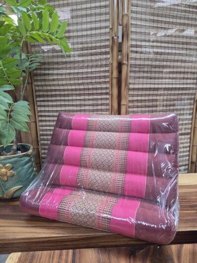 1 Fold Thai mattress-pink/burgundy.