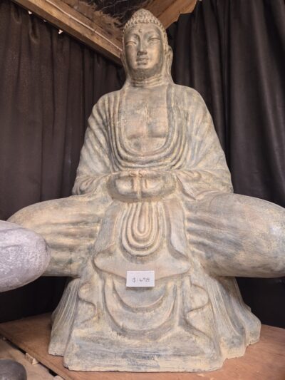 # 28 Extra large. Sitting Buddha-green wash.