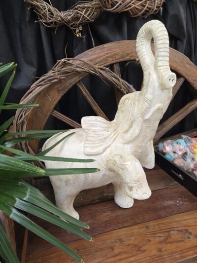 Ceramic elephant-small standing.