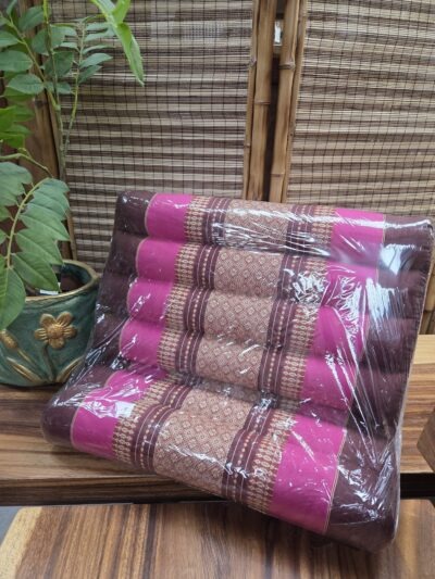 1 Fold Thai mattress-pink/burgundy.