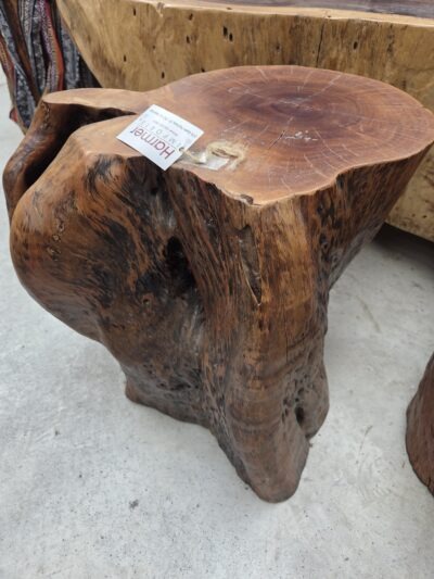 Rosewood log stool/side table.