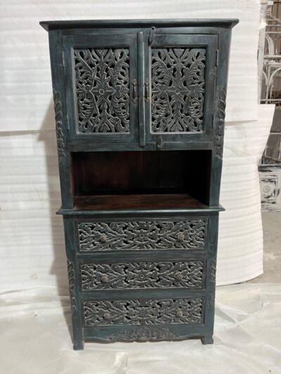 Carved wooden cabinet.