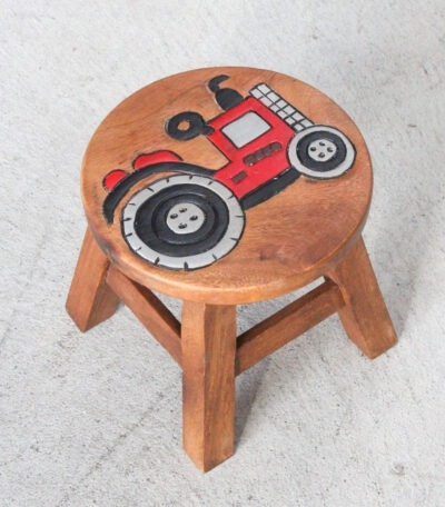 Kids Stool- Red Tractor