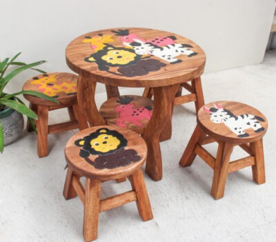 kids 5 pce set -4 Zoo Animals.