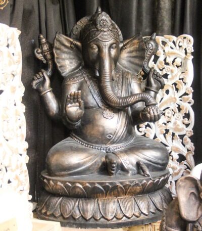 # 39 Large Ganesh-black/gold.